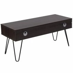 Emma+Oliver Emma And Oliver Driftwood Wood Grain Finish TV Stand With Black Metal Legs -Emma+Oliver shop unnamed file 5269