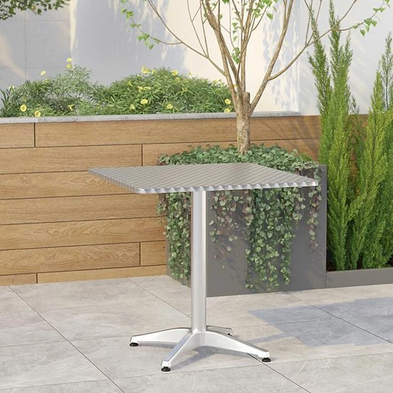 Emma+Oliver Emma and Oliver 27.5" Square Aluminum Indoor-Outdoor Table Emma+Oliver Emma And Oliver 27.5" Square Aluminum Indoor-Outdoor Table -Emma+Oliver shop unnamed file 5275