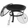 Emma+Oliver Emma And Oliver 22" Round Wood Burning Outdoor Portable Firepit With Mesh Spark Screen And Poker