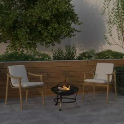 Emma+Oliver Emma And Oliver 22" Round Wood Burning Outdoor Portable Firepit With Mesh Spark Screen And Poker -Emma+Oliver shop unnamed file 5281