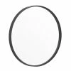Emma+Oliver Emma And Oliver Edirne 27.5" Round Wall Mirror With Black Metal Frame, Silver Backing For Clarity And Shatterproof Glass For Entryways, Bathrooms & More