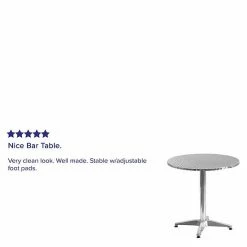 Emma+Oliver Emma And Oliver 27.5" Round Aluminum Indoor-Outdoor Table -Emma+Oliver shop unnamed file 5318