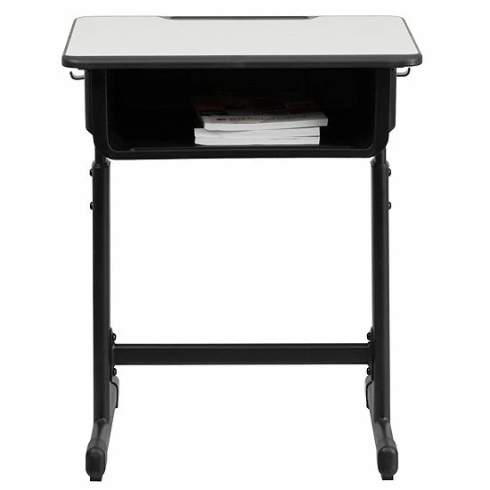 Emma+Oliver Emma and Oliver Grey Student Desk with Adjustable Height Black Pedestal Frame Emma+Oliver Emma And Oliver Grey Student Desk With Adjustable Height Black Pedestal Frame -Emma+Oliver shop unnamed file 5354