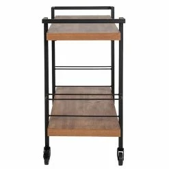 Emma+Oliver Emma And Oliver Rustic Wood Grain Kitchen Bar Cart With 2 Storage Racks 8 Emma+Oliver Emma And Oliver Rustic Wood Grain Kitchen Bar Cart With 2 Storage Racks -Emma+Oliver shop unnamed file 539