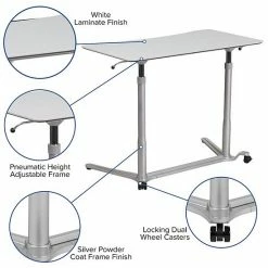 Emma+Oliver Emma And Oliver Sit-Down, Stand-Up Light Gray Computer Ergonomic Desk 2 Emma+Oliver Emma And Oliver Sit-Down, Stand-Up Light Gray Computer Ergonomic Desk -Emma+Oliver shop unnamed file 5444