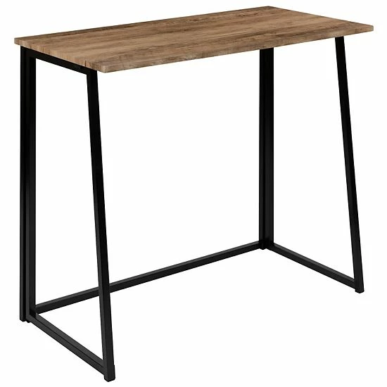 Emma+Oliver Emma And Oliver Small 36" Rustic Natural Home Office Folding Computer Desk - Laptop Desk 1 Emma+Oliver Emma And Oliver Small 36" Rustic Natural Home Office Folding Computer Desk - Laptop Desk
