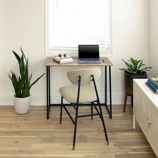 Emma+Oliver Emma And Oliver Small 36" Rustic Natural Home Office Folding Computer Desk - Laptop Desk 2 Emma+Oliver Emma And Oliver Small 36" Rustic Natural Home Office Folding Computer Desk - Laptop Desk - Image 2