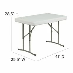 Emma+Oliver Emma And Oliver 3 Piece Portable Plastic Folding Bench And Table Set -Emma+Oliver shop unnamed file 545