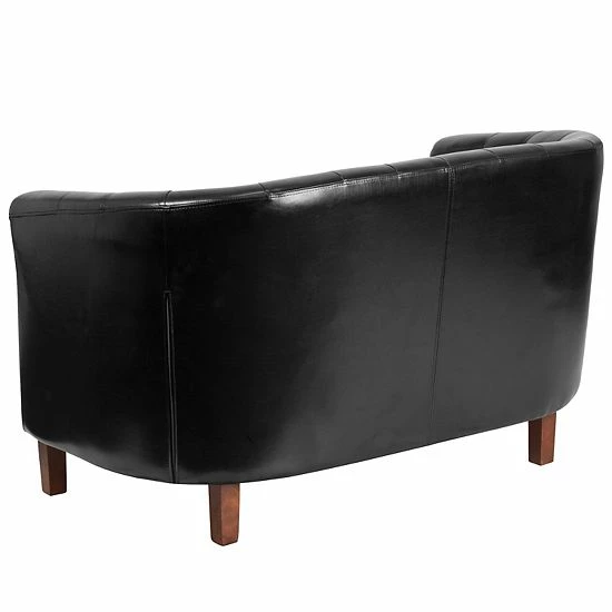 Emma+Oliver Emma and Oliver Black LeatherSoft Tufted Loveseat Emma+Oliver Emma And Oliver Black LeatherSoft Tufted Loveseat -Emma+Oliver shop unnamed file 5464