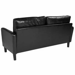 Emma+Oliver Emma And Oliver Living Room Sofa Couch With Straight Arms In Black LeatherSoft -Emma+Oliver shop unnamed file 5472