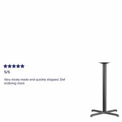 Emma+Oliver Emma And Oliver 30" X 30" Cast Iron Bar Table X-Base -Emma+Oliver shop unnamed file 5482