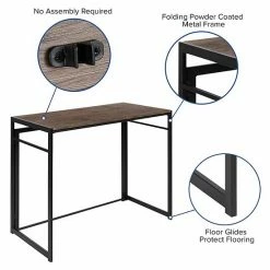 Emma+Oliver Emma And Oliver 40" Rustic Home Office Folding Computer Desk - Laptop Desk 8 Emma+Oliver Emma And Oliver 40" Rustic Home Office Folding Computer Desk - Laptop Desk -Emma+Oliver shop unnamed file 5486