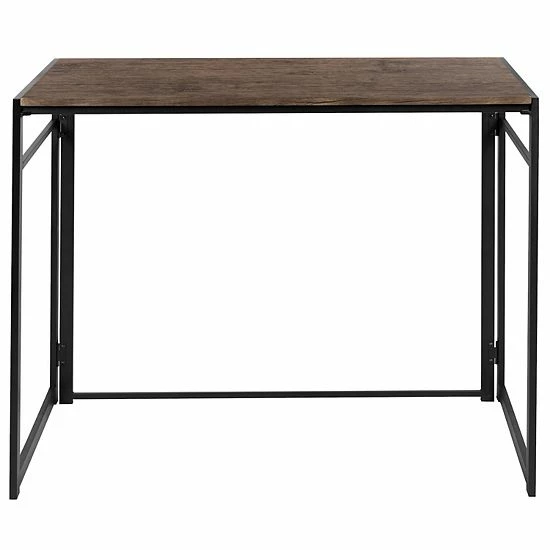 Emma+Oliver Emma And Oliver 40" Rustic Home Office Folding Computer Desk - Laptop Desk 5 Emma+Oliver Emma And Oliver 40" Rustic Home Office Folding Computer Desk - Laptop Desk - Image 5