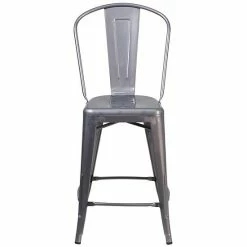 Emma+Oliver Emma And Oliver 24"H Clear Coated Indoor Counter Height Stool With Back -Emma+Oliver shop unnamed file 5503