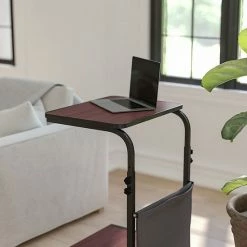 Emma+Oliver Emma And Oliver Mobile Sit-Down/Stand-Up Mahogany Computer Ergonomic Desk W/ Removable Pouch 7 Emma+Oliver Emma And Oliver Mobile Sit-Down/Stand-Up Mahogany Computer Ergonomic Desk W/ Removable Pouch -Emma+Oliver shop unnamed file 5514