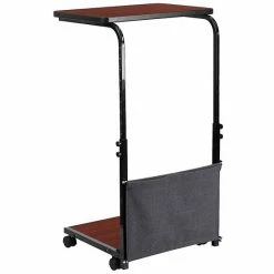 Emma+Oliver Emma And Oliver Mobile Sit-Down/Stand-Up Mahogany Computer Ergonomic Desk W/ Removable Pouch 8 Emma+Oliver Emma And Oliver Mobile Sit-Down/Stand-Up Mahogany Computer Ergonomic Desk W/ Removable Pouch -Emma+Oliver shop unnamed file 5515