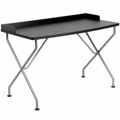 Emma+Oliver Emma And Oliver Black Computer Desk With Silver Metal Frame -Emma+Oliver shop unnamed file 5537