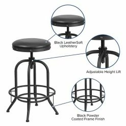 Emma+Oliver Emma And Oliver 30" Barstool With Swivel Lift Black LeatherSoft Seat 2 Emma+Oliver Emma And Oliver 30" Barstool With Swivel Lift Black LeatherSoft Seat -Emma+Oliver shop unnamed file 5547