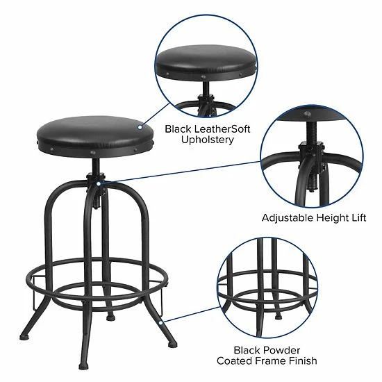 Emma+Oliver Emma and Oliver 30" Barstool with Swivel Lift Black LeatherSoft Seat Emma+Oliver Emma And Oliver 30" Barstool With Swivel Lift Black LeatherSoft Seat -Emma+Oliver shop unnamed file 5547