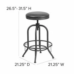 Emma+Oliver Emma And Oliver 30" Barstool With Swivel Lift Black LeatherSoft Seat 4 Emma+Oliver Emma And Oliver 30" Barstool With Swivel Lift Black LeatherSoft Seat -Emma+Oliver shop unnamed file 5549