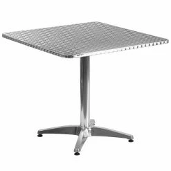 Emma+Oliver Emma And Oliver 31.5" Square Aluminum Table Set With 2 Slat Back Chairs -Emma+Oliver shop unnamed file 5558