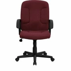 Emma+Oliver Emma And Oliver Mid-Back Gray Fabric Executive Swivel Office Chair With Nylon Arms -Emma+Oliver shop unnamed file 556