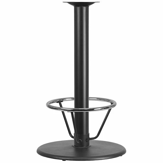 Emma+Oliver Emma And Oliver 24" Round Cast Iron Bar Table Base With 4" Dia. & Foot Ring 1 Emma+Oliver Emma And Oliver 24" Round Cast Iron Bar Table Base With 4" Dia. & Foot Ring