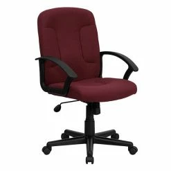 Emma+Oliver Emma And Oliver Mid-Back Gray Fabric Executive Swivel Office Chair With Nylon Arms -Emma+Oliver shop unnamed file 559