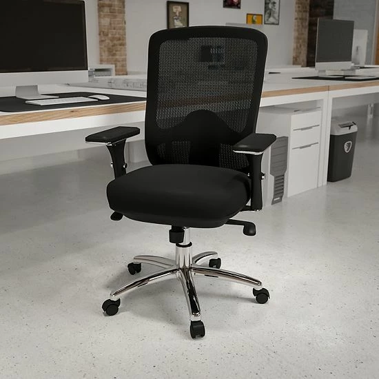 Emma+Oliver Emma and Oliver 24/7 350 lb. Big & Tall Black Mesh Synchro-Tilt Swivel Ergonomic Office Chair Emma+Oliver Emma And Oliver 24/7 350 Lb. Big & Tall Black Mesh Synchro-Tilt Swivel Ergonomic Office Chair -Emma+Oliver shop unnamed file 5629