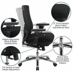 Emma+Oliver Emma And Oliver 24/7 350 Lb. Big & Tall Black Mesh Synchro-Tilt Swivel Ergonomic Office Chair 2 Emma+Oliver Emma And Oliver 24/7 350 Lb. Big & Tall Black Mesh Synchro-Tilt Swivel Ergonomic Office Chair -Emma+Oliver shop unnamed file 5630