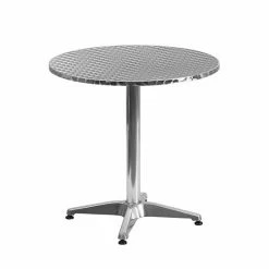 Emma+Oliver Emma And Oliver 27.5" Round Aluminum Table Set With 2 Slat Back Chairs -Emma+Oliver shop unnamed file 5668