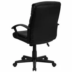 Emma+Oliver Emma And Oliver Mid-Back Black LeatherSoft Swivel Task Arm Office Chair With Accent Back -Emma+Oliver shop unnamed file 5673
