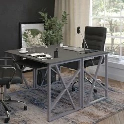 Emma+Oliver Emma And Oliver Black Pull-Out Keyboard Computer Desk With Cross-Brace Frame -Emma+Oliver shop unnamed file 5682