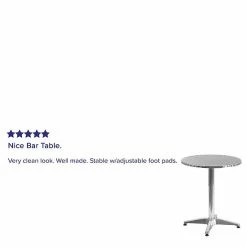 Emma+Oliver Emma And Oliver 23.5" Round Aluminum Indoor-Outdoor Table -Emma+Oliver shop unnamed file 5693