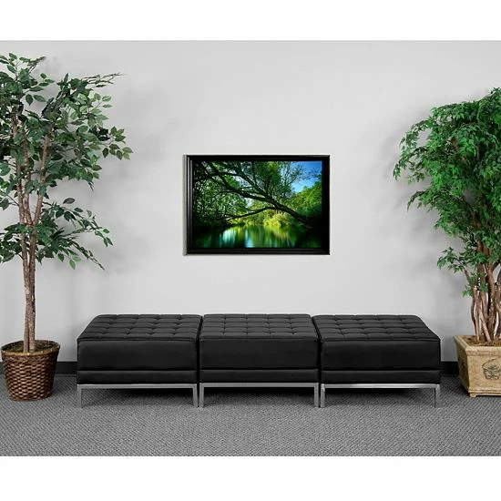 Emma+Oliver Emma and Oliver Black LeatherSoft Three Seat Bench Emma+Oliver Emma And Oliver Black LeatherSoft Three Seat Bench -Emma+Oliver shop unnamed file 5713