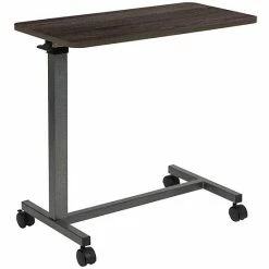 Emma+Oliver Emma And Oliver Adjustable Overbed Table With Wheels For Home And Hospital-Rolling Bedside Table