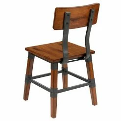 Emma+Oliver Emma And Oliver 4 Pack Commercial Grade Rustic Antique Walnut Industrial Style Wood Dining Chair -Emma+Oliver shop unnamed file 5732