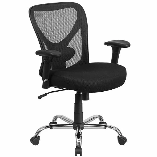 Emma+Oliver Emma And Oliver Big & Tall Office Chair Adjustable Height Mesh Swivel Office Chair With Wheels 1 Emma+Oliver Emma And Oliver Big & Tall Office Chair Adjustable Height Mesh Swivel Office Chair With Wheels