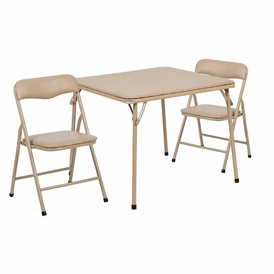 Emma+Oliver Emma and Oliver Kids Tan 3 Piece Folding Activity Table and Chair Set Emma+Oliver Emma And Oliver Kids Tan 3 Piece Folding Activity Table And Chair Set -Emma+Oliver shop unnamed file 577