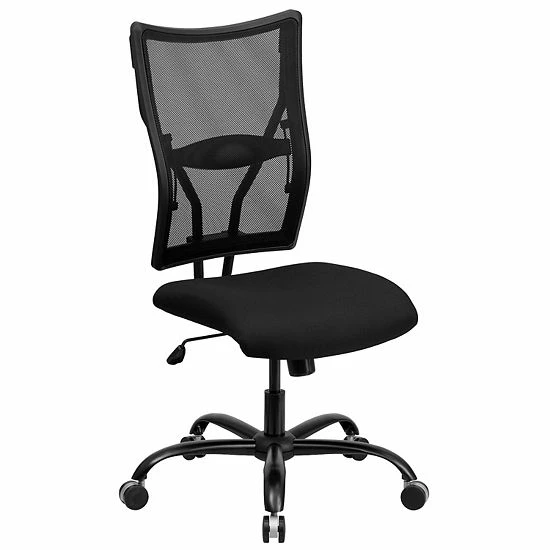 Emma+Oliver Emma And Oliver 400 Lb. Big & Tall Black Mesh Executive Swivel Ergonomic Office Chair 1 Emma+Oliver Emma And Oliver 400 Lb. Big & Tall Black Mesh Executive Swivel Ergonomic Office Chair