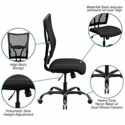 Emma+Oliver Emma And Oliver 400 Lb. Big & Tall Black Mesh Executive Swivel Ergonomic Office Chair 7 Emma+Oliver Emma And Oliver 400 Lb. Big & Tall Black Mesh Executive Swivel Ergonomic Office Chair -Emma+Oliver shop unnamed file 5773