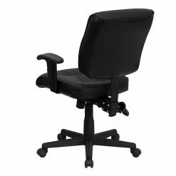 Emma+Oliver Emma And Oliver Mid-Back Black LeatherSoft Multifunction Ergonomic Task Office Chair W/ Arms 7 Emma+Oliver Emma And Oliver Mid-Back Black LeatherSoft Multifunction Ergonomic Task Office Chair W/ Arms -Emma+Oliver shop unnamed file 5787