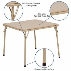 Emma+Oliver Emma And Oliver Kids Tan 3 Piece Folding Activity Table And Chair Set 2 Emma+Oliver Emma And Oliver Kids Tan 3 Piece Folding Activity Table And Chair Set -Emma+Oliver shop unnamed file 579