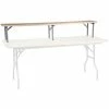 Emma+Oliver Emma And Oliver 72" X 12" X 12" Birchwood Bar Top Riser With Silver Legs