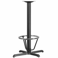 Emma+Oliver Emma And Oliver 23.5" X 29.5" Cast Iron Bar Table X-Base With Foot Ring