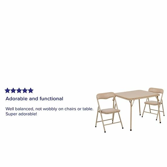 Emma+Oliver Emma and Oliver Kids Tan 3 Piece Folding Activity Table and Chair Set Emma+Oliver Emma And Oliver Kids Tan 3 Piece Folding Activity Table And Chair Set -Emma+Oliver shop unnamed file 581