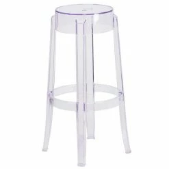 Emma+Oliver Emma And Oliver 29.75"H Transparent Barstool