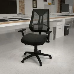 Alternative view of Emma+Oliver Emma And Oliver High Back Black Mesh Multifunction Ergonomic Task Office Chair With Arms