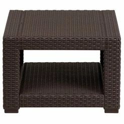 Emma+Oliver Emma And Oliver Chocolate Brown Faux Rattan End Table 3 Emma+Oliver Emma And Oliver Chocolate Brown Faux Rattan End Table -Emma+Oliver shop unnamed file 5847