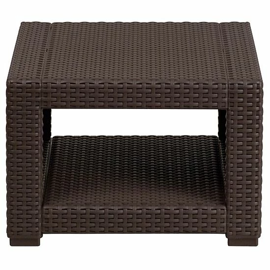 Emma+Oliver Emma and Oliver Chocolate Brown Faux Rattan End Table Emma+Oliver Emma And Oliver Chocolate Brown Faux Rattan End Table -Emma+Oliver shop unnamed file 5847